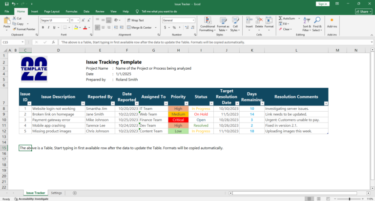 Project Management Templates & Documents - TEMPLATE22