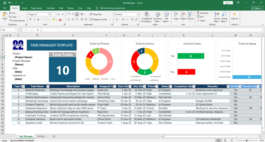 Project Management Templates & Documents - TEMPLATE22