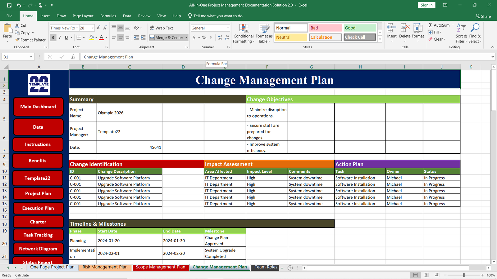 Change Management Plan