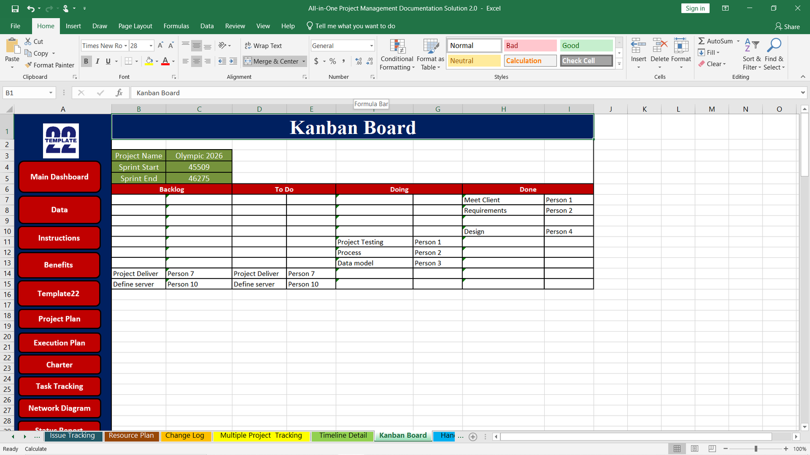 Kanban Board Template