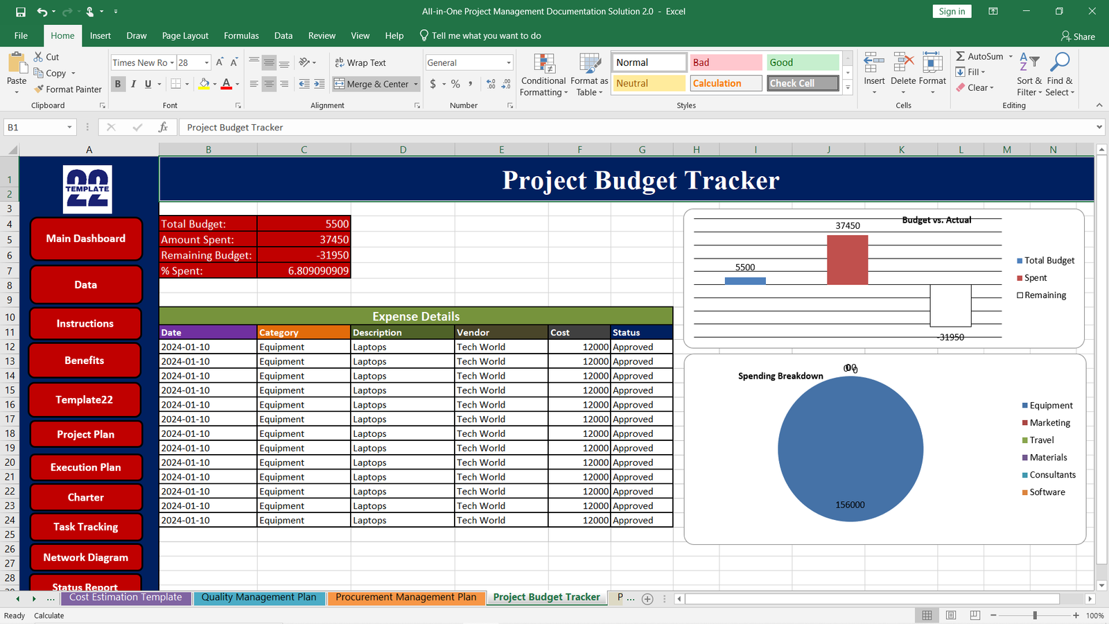 Project Budget Tracker