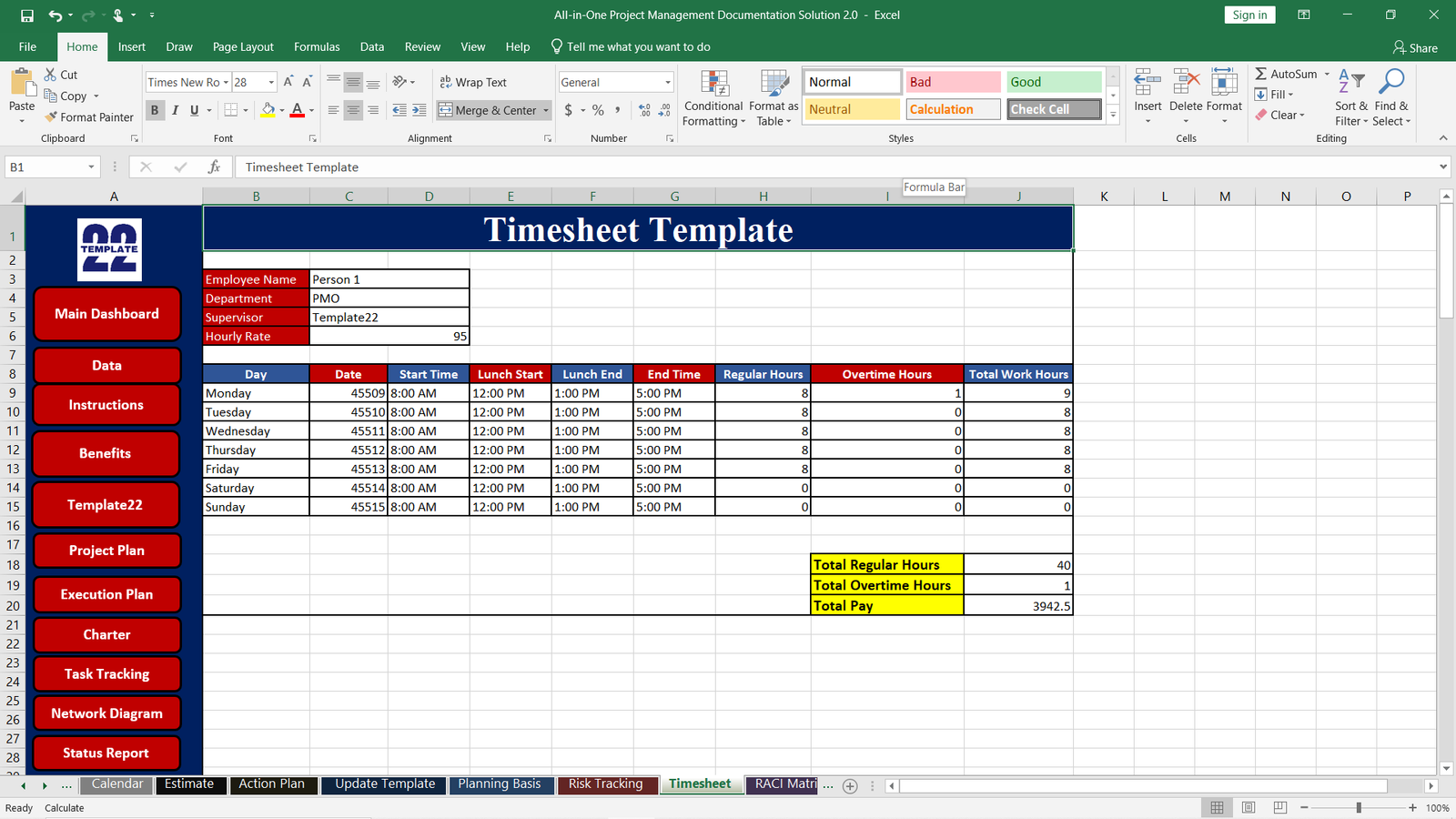 Project Timesheet
