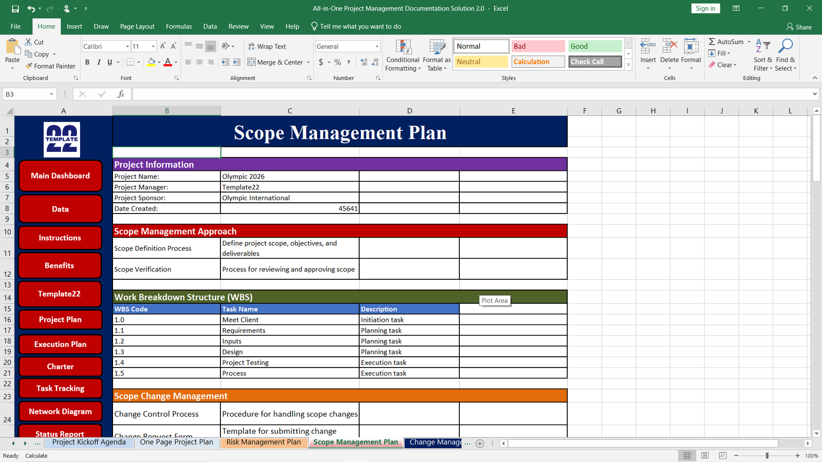 Scope Management Plan