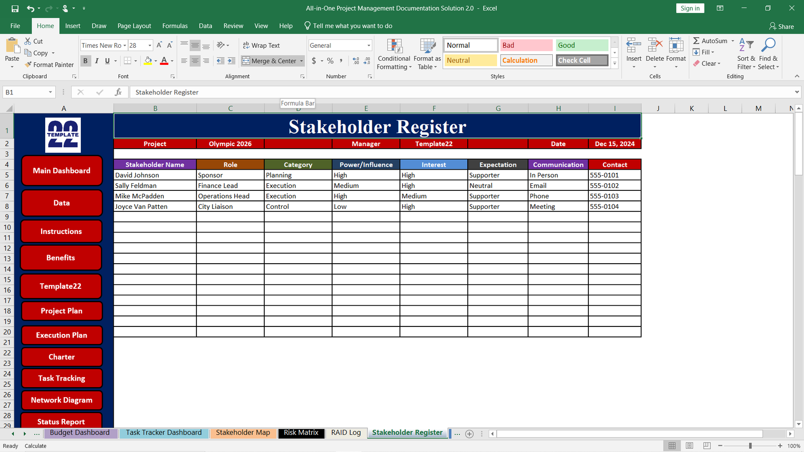 Stakeholder Register