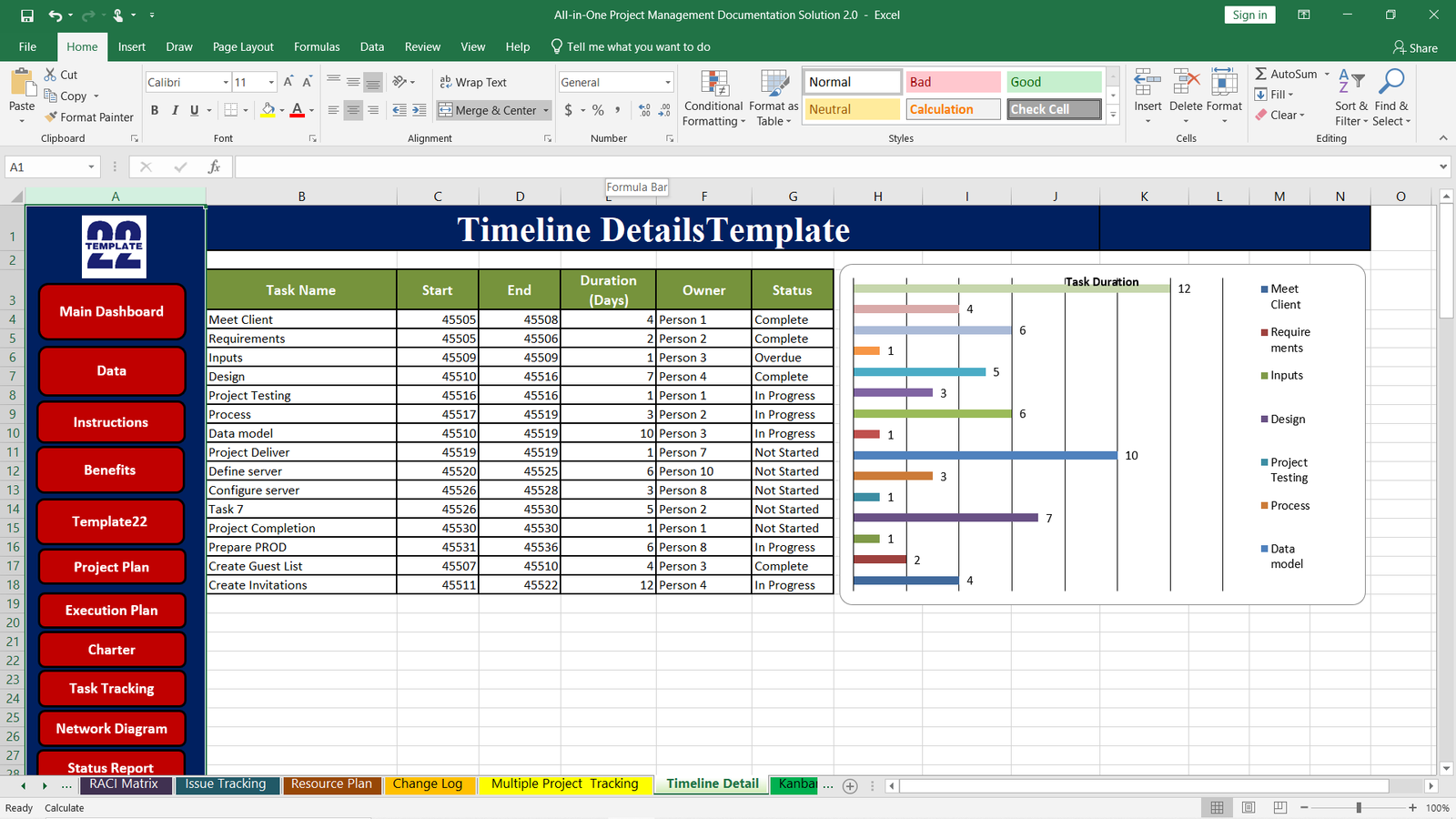 Timeline Detail Template