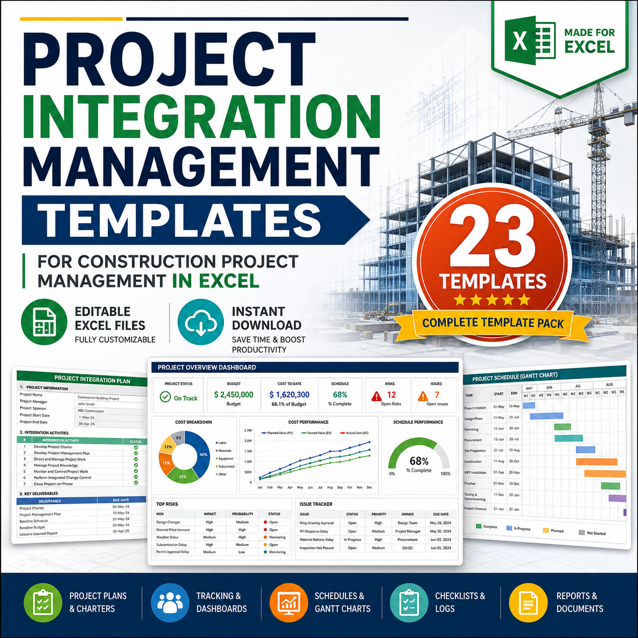 Project Integration Management Templates in Excel - TEMPLATE22