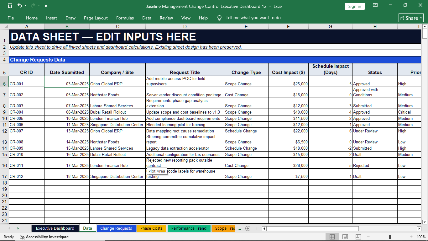 Project Data Sheet Preview 3
